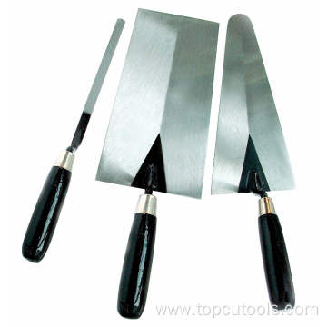 Bricklaying Trowel Set with Black Lacquered Wooden Handle